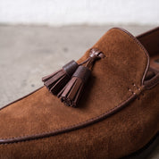 Men's Brown Suede Tassel Loafers — Bilsdale — Bilsdale