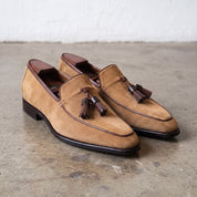 Men's Tan Suede Tassel Loafers — Bilsdale — Bilsdale