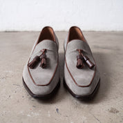 Men's Light Gray Suede Tassel Loafers — Bilsdale — Bilsdale