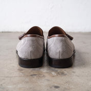 Men's Light Gray Suede Tassel Loafers — Bilsdale — Bilsdale