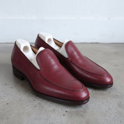 Men's Burgundy Apron-Toe Leather Loafers — Willoughby — Willoughby