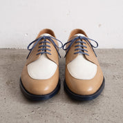 Men's Tan and White Leather Derby Shoes — Fosbrooke — Fosbrooke
