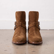 Men's Brown Plain-Toe Suede Jodhpur Boots — Astley