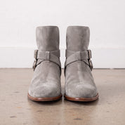 Men's Light Gray Plain-Toe Suede Jodhpur Boots — Astley