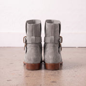 Men's Light Gray Plain-Toe Suede Jodhpur Boots — Astley