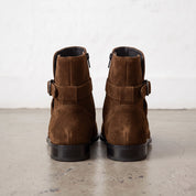 Men's Brown Plain-Toe Suede Jodhpur Boots — Hollard
