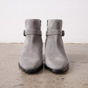 Men's Light Gray Plain-Toe Suede Jodhpur Boots — Hollard
