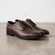 Men's Brown Cap-Toe Leather Derby — Adstock