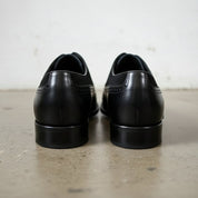 Men's Black Cap-Toe Suede and Leather Oxfords — Haig