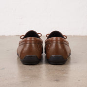 Men's Brown Apron-Toe Leather Tassel Loafers — Birtley