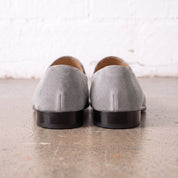 Men's Light Gray Suede Leather Tassel Loafers — Burton