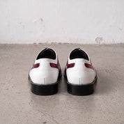 Men's Burgundy and White Wingtip Leather Spectator Oxfords — Calthorpe