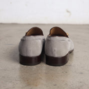 Men's Light Gray Suede Tassel Loafers — Colwell