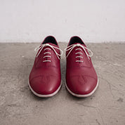 Men's Burgundy Wingtip Leather Oxfords — Herford