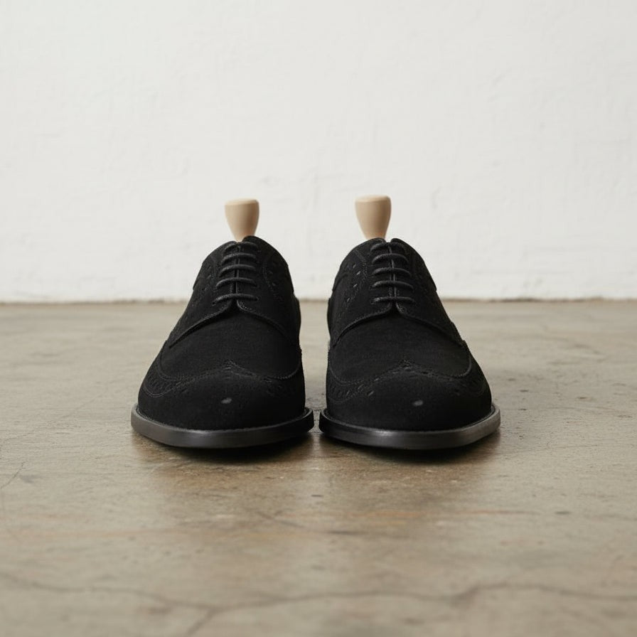 Black Wingtip Suede Derby — Hobart — Hobart
