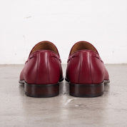 Men's Burgundy Apron-Toe Leather Tassel Loafers — Farncombe