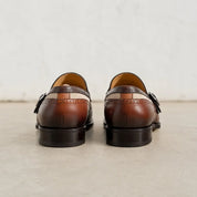 Men's Brown and Beige Fringe Leather Tassel Loafers — Bell