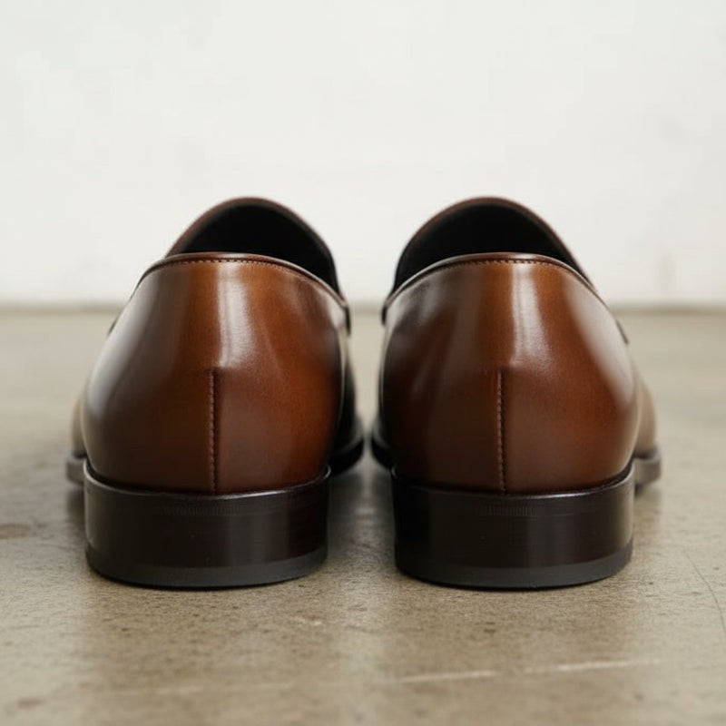 Men's Brown Leather Tassel Loafers — Eastbury