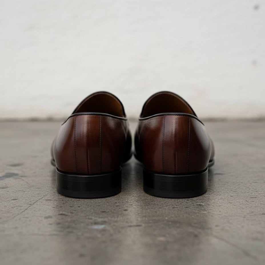Men's Brown Leather Penny Loafers — Blakely