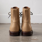 Men's Tan Plain-Toe Leather Service Boots — Huntington