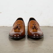 Men's Brown Leather Tassel Loafers — Bowker