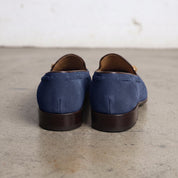 Men's Navy Blue Suede Tassel Loafers — Colwell