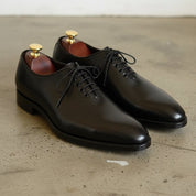 Men's Black Plain-Toe Leather Oxfords — Edenton