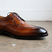 Men's Brown Split-Toe Leather Derbys — Harper