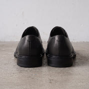 Men's Black Plain-Toe Leather Derby Shoes — Hiscott