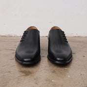 Men's Black Wholecut Leather Oxfords — Perceval