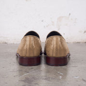 Men's Tan Alligator-Embossed Leather Loafers — Hayley