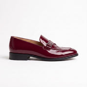 Men's Burgundy Patent Leather Monk Strap Loafers — Lofthouse