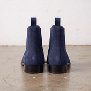 Men's Navy Blue Suede Chelsea Boots — Calder