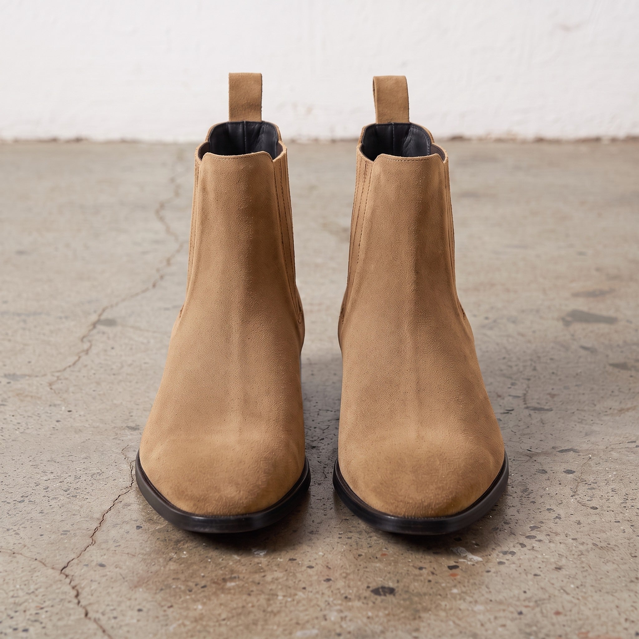 Men's Tan Suede Chelsea Boots — Calder