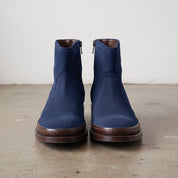 Men's Navy Blue Plain-Toe Suede Ankle Boots — Dinham
