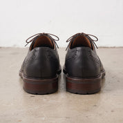 Men's Black Wingtip Leather Brogues — Keating