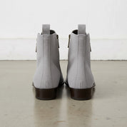Men's Light Gray Plain-Toe Suede Ankle Boots — Dilloway