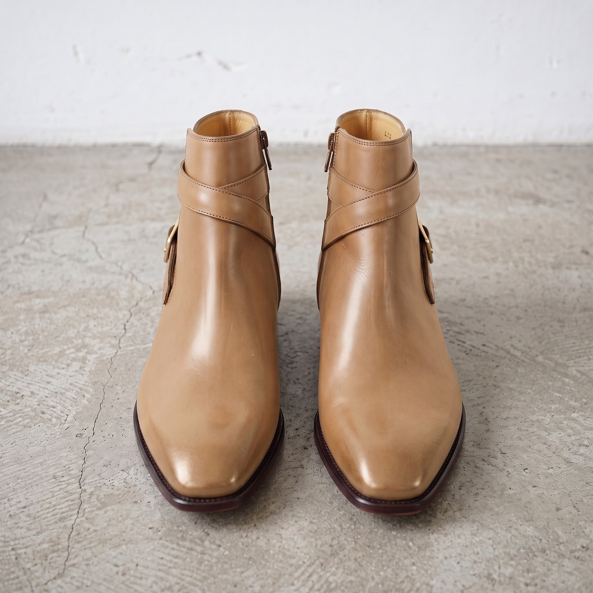 Men's Tan Plain-Toe Leather Jodhpur Boots — Irwin
