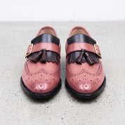 Men's Two-Tone Wingtip Leather Monk Strap Shoes — Maxwell