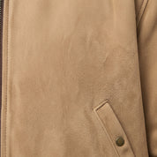 Men's Tan Suede Bomber Jacket — Holmfirth