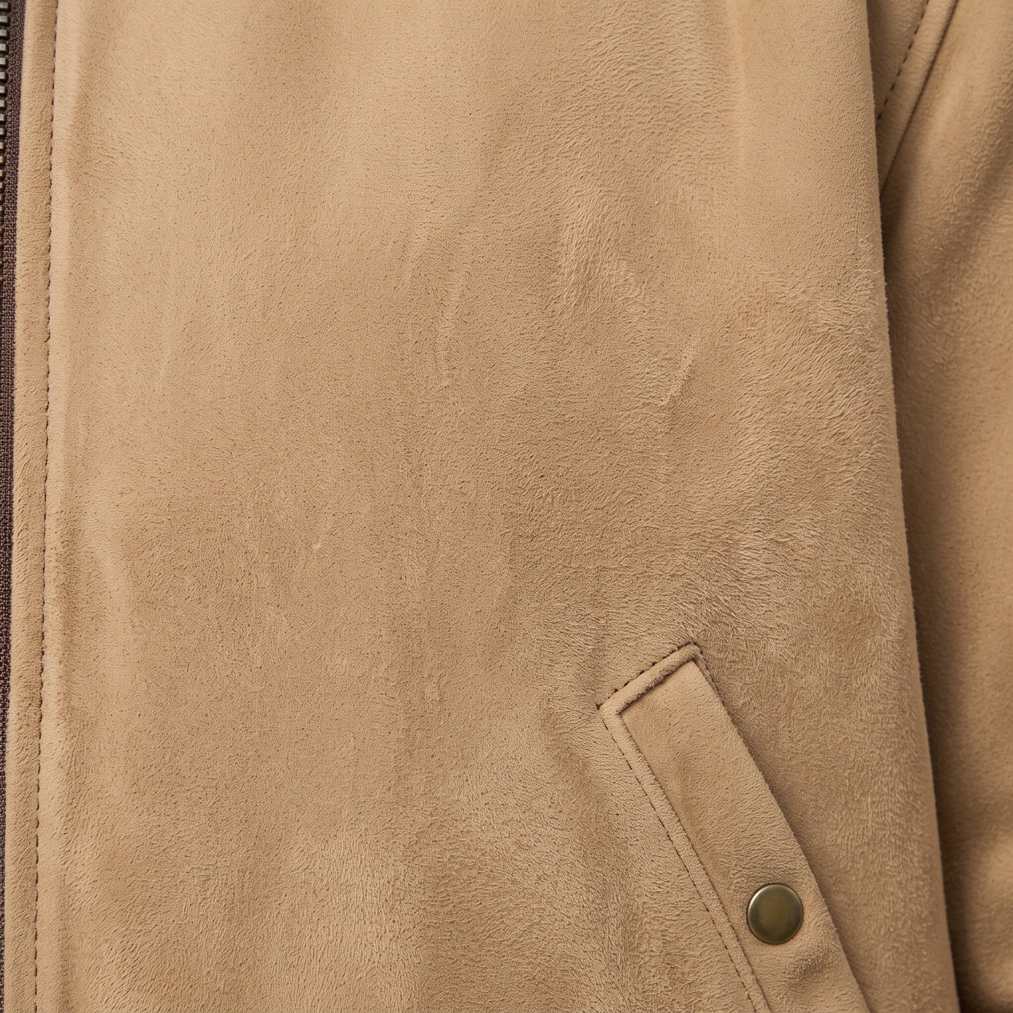 Men's Tan Suede Bomber Jacket — Holmfirth