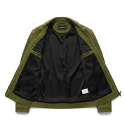 Men's Olive Green Suede Trucker Jacket — Ward