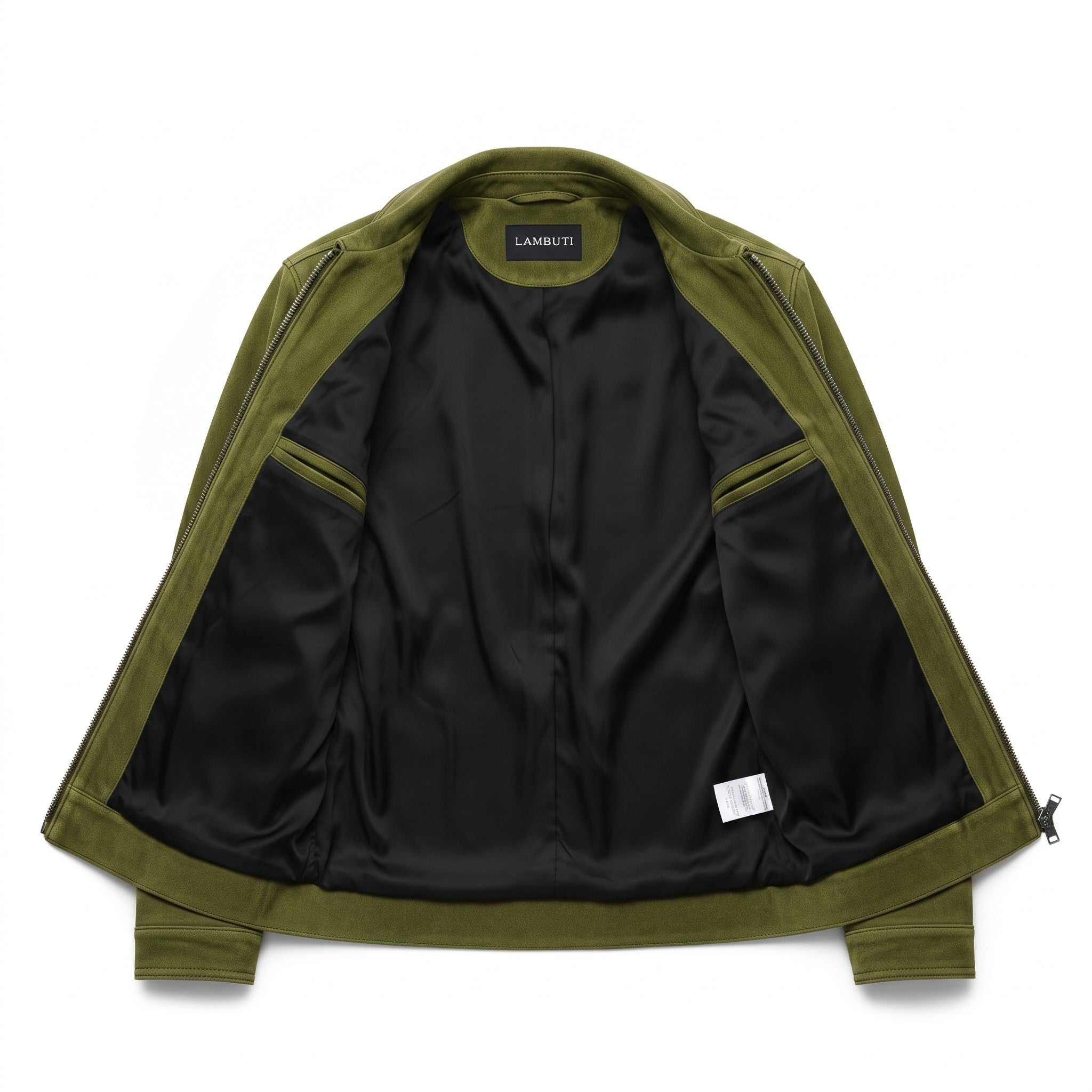 Men's Olive Green Suede Trucker Jacket — Ward