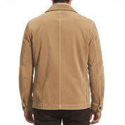 Men's Tan Suede Trucker Jacket — Barham