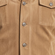 Men's Tan Suede Trucker Jacket — Barham