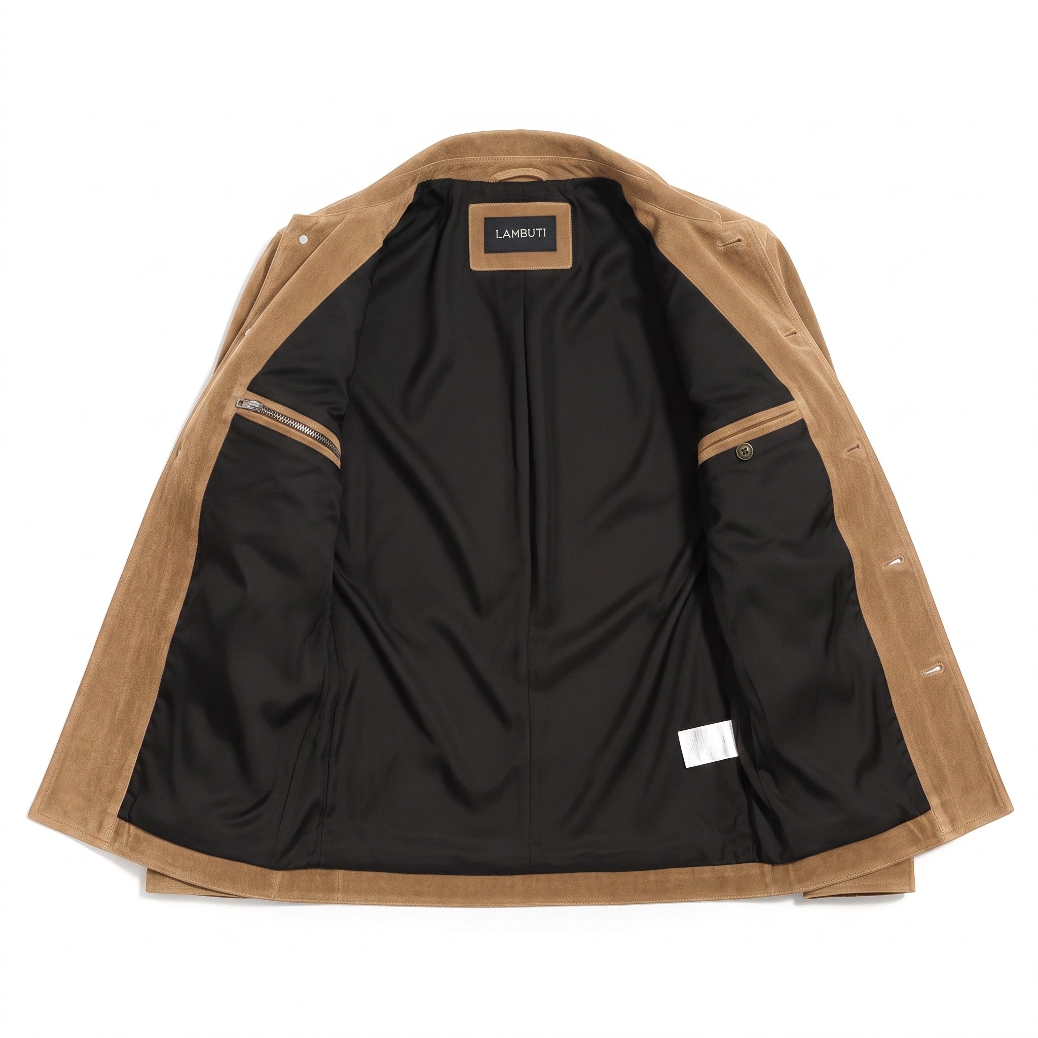 Men's Tan Suede Trucker Jacket — Barham