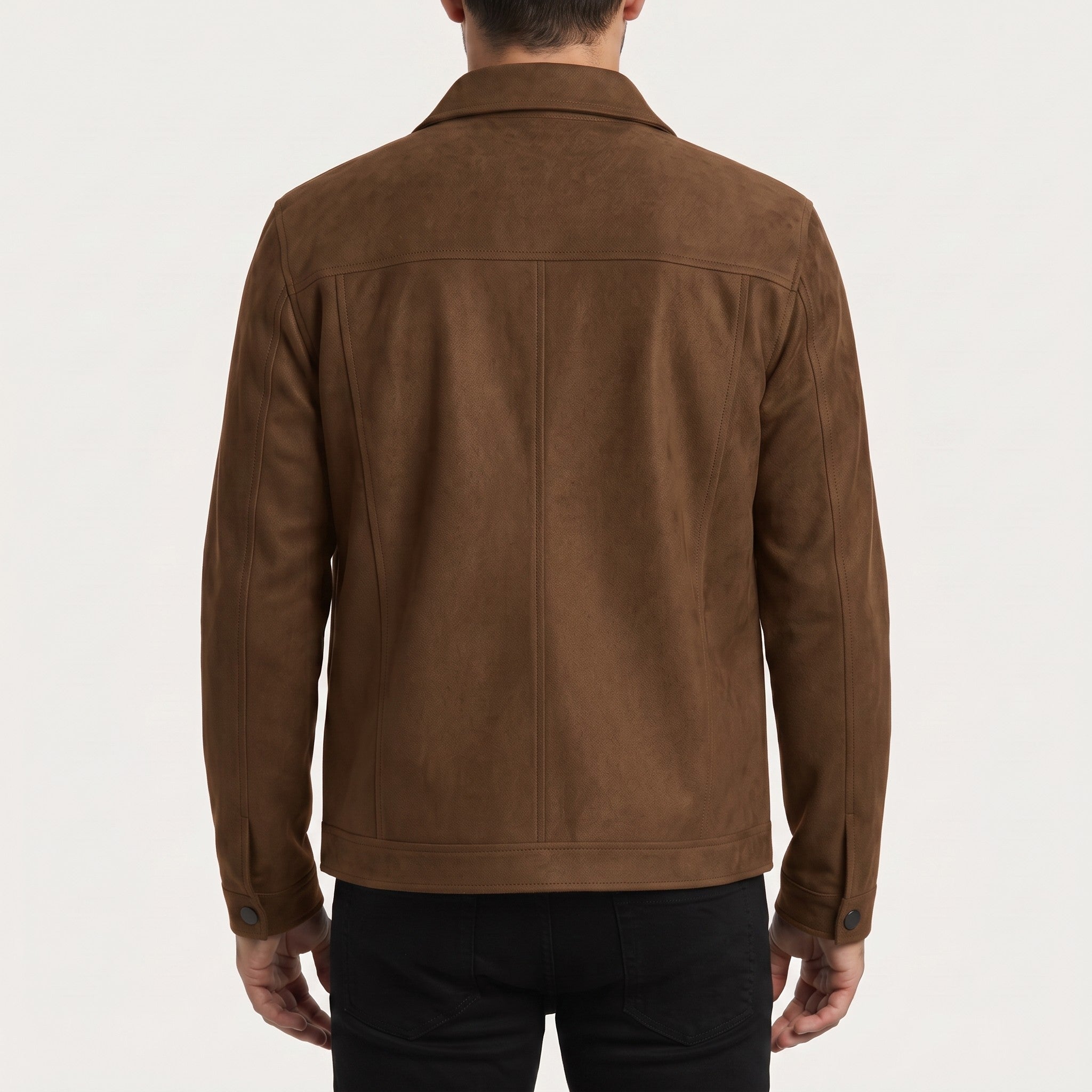 Men's Brown Suede Shirt Jacket — Ardley