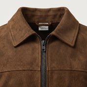 Men's Brown Suede Shirt Jacket — Ardley