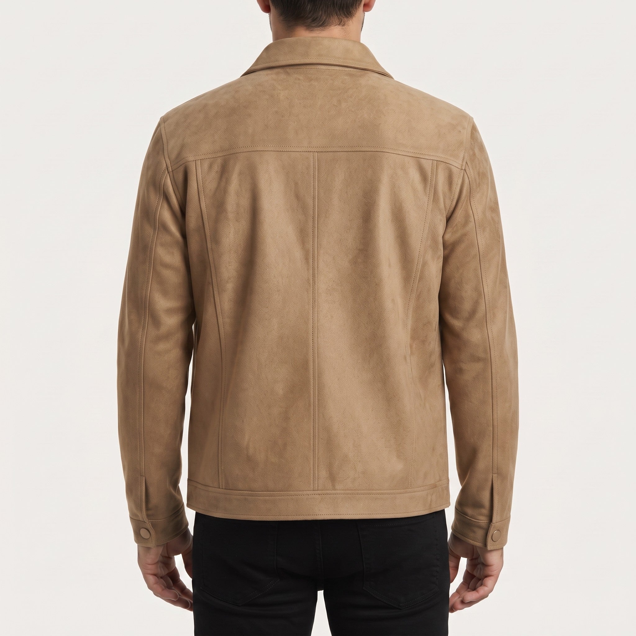 Men's Tan Suede Shirt Jacket — Ardley