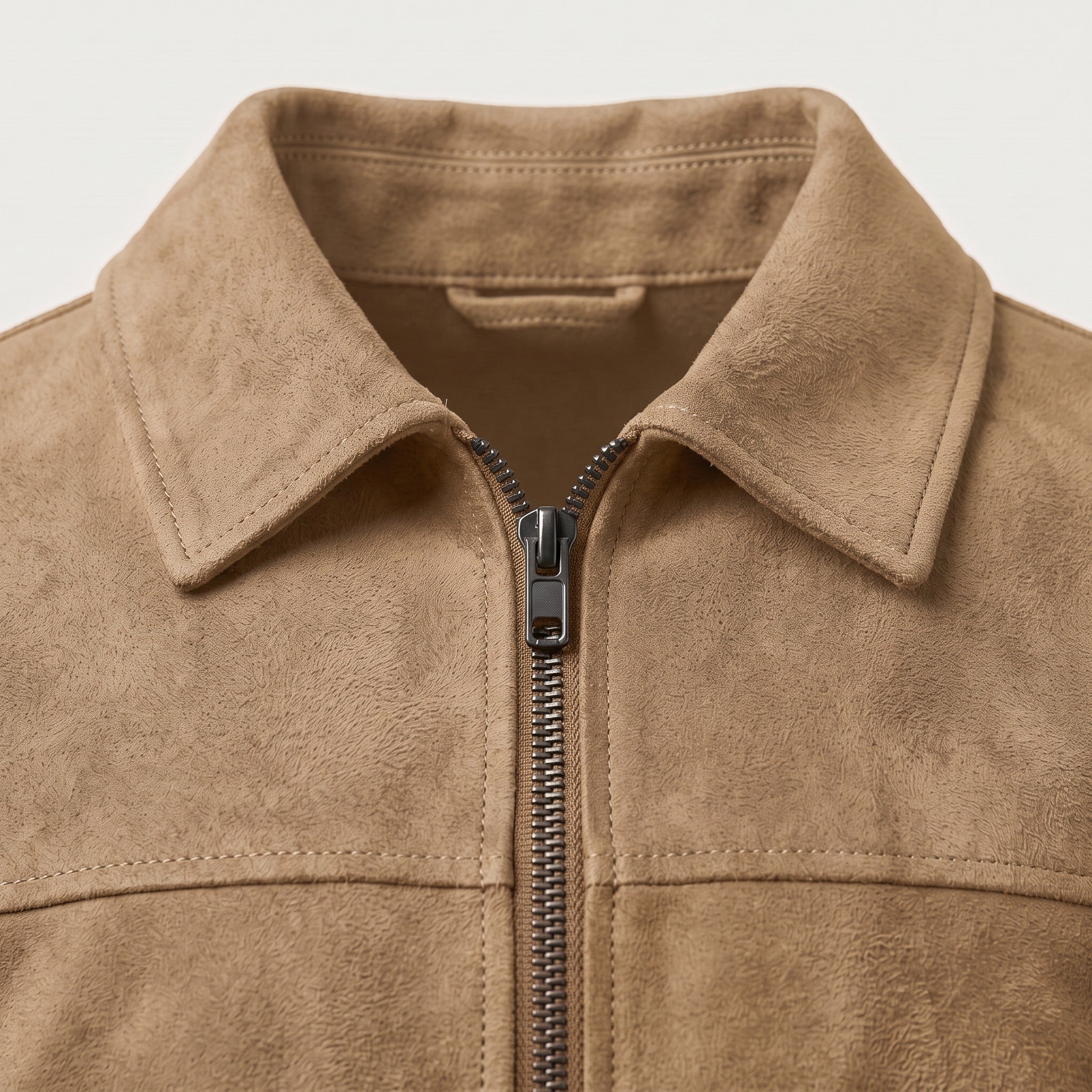 Men's Tan Suede Shirt Jacket — Ardley